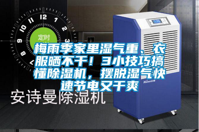 梅雨季家里濕氣重、衣服曬不干！3小技巧搞懂除濕機，擺脫濕氣快速節(jié)電又干爽